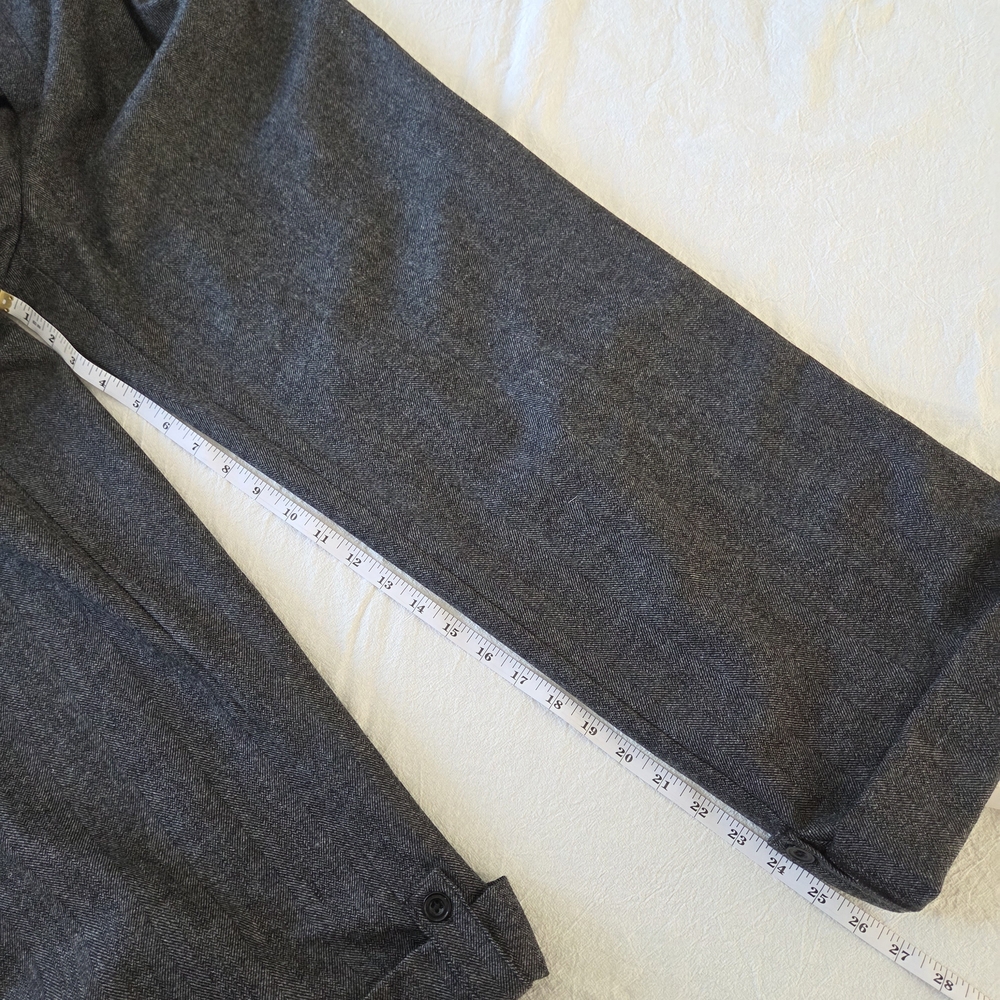 Petite Studio Silas Herringbone Wool Trousers, Charcoal, Medium - Picture 10 of 16